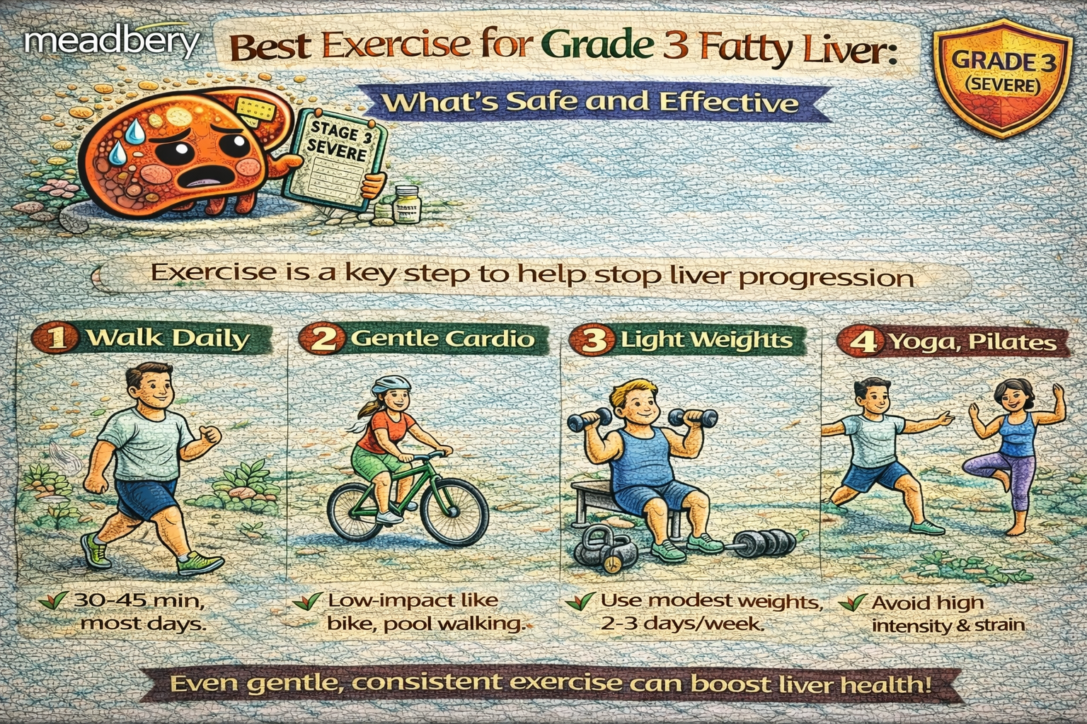 Best Exercise for Grade 3 Fatty Liver: What’s Safe and Effective