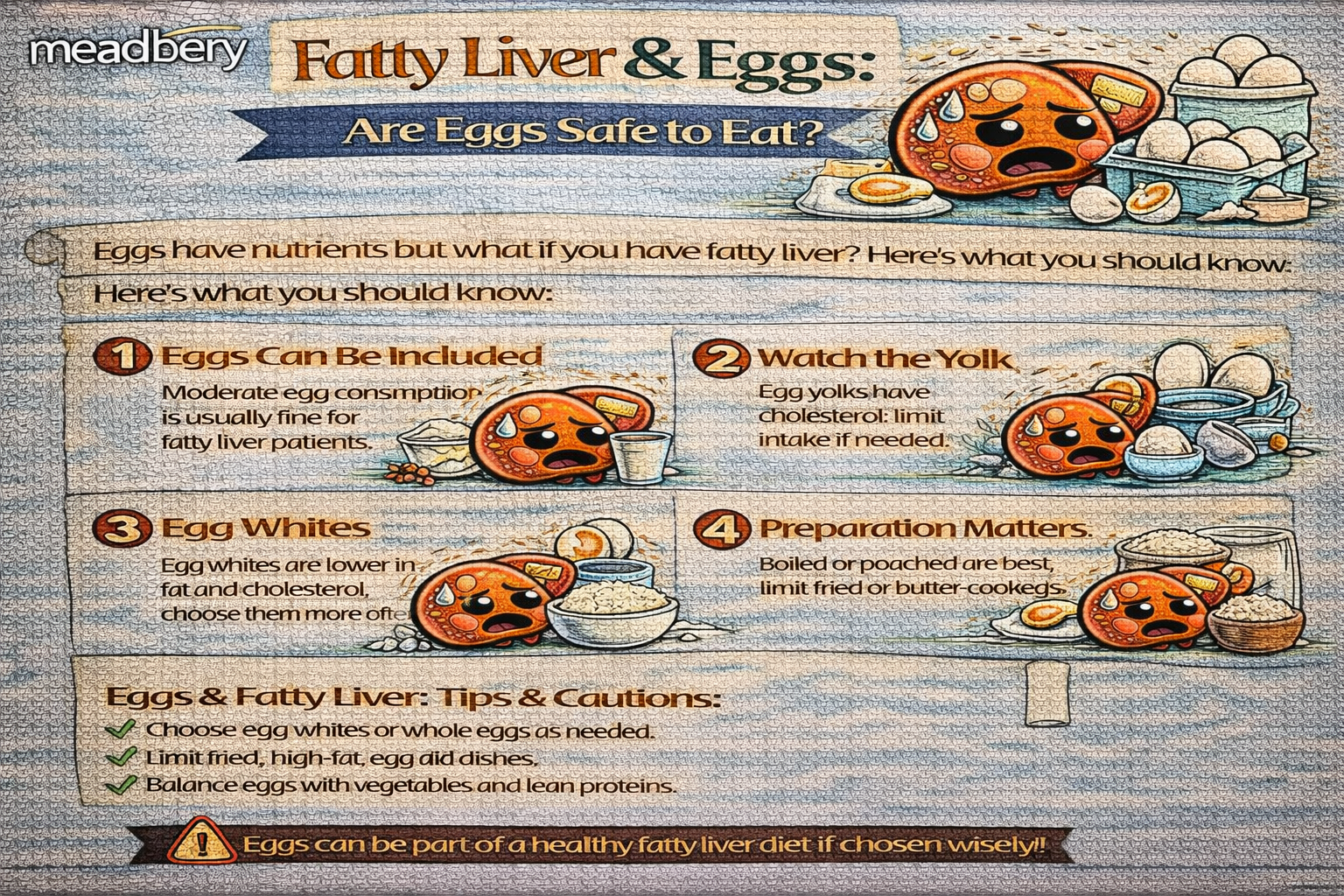 Fatty Liver & Eggs: Are Eggs Safe to Eat?