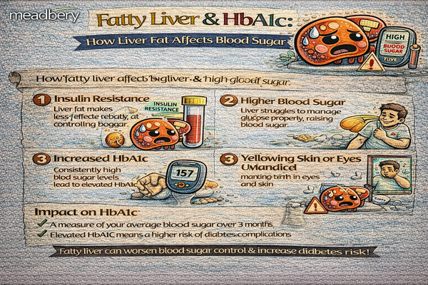 Fatty Liver & HbA1c: How Liver Fat Affects Blood Sugar