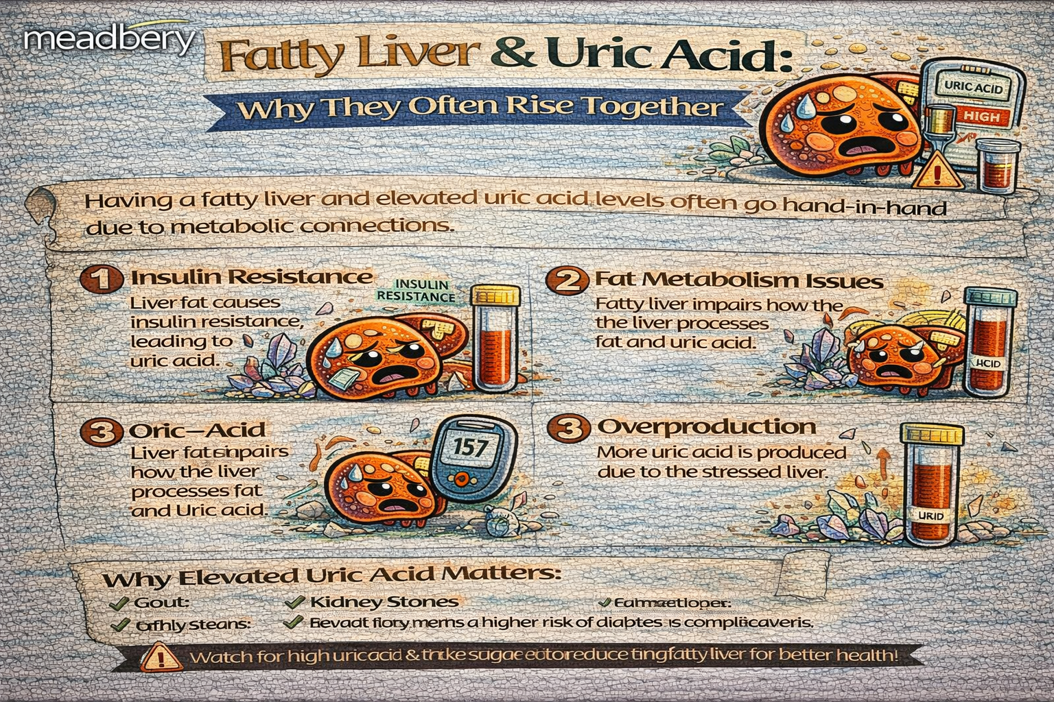 Fatty Liver & Uric Acid: Why They Often Rise Together