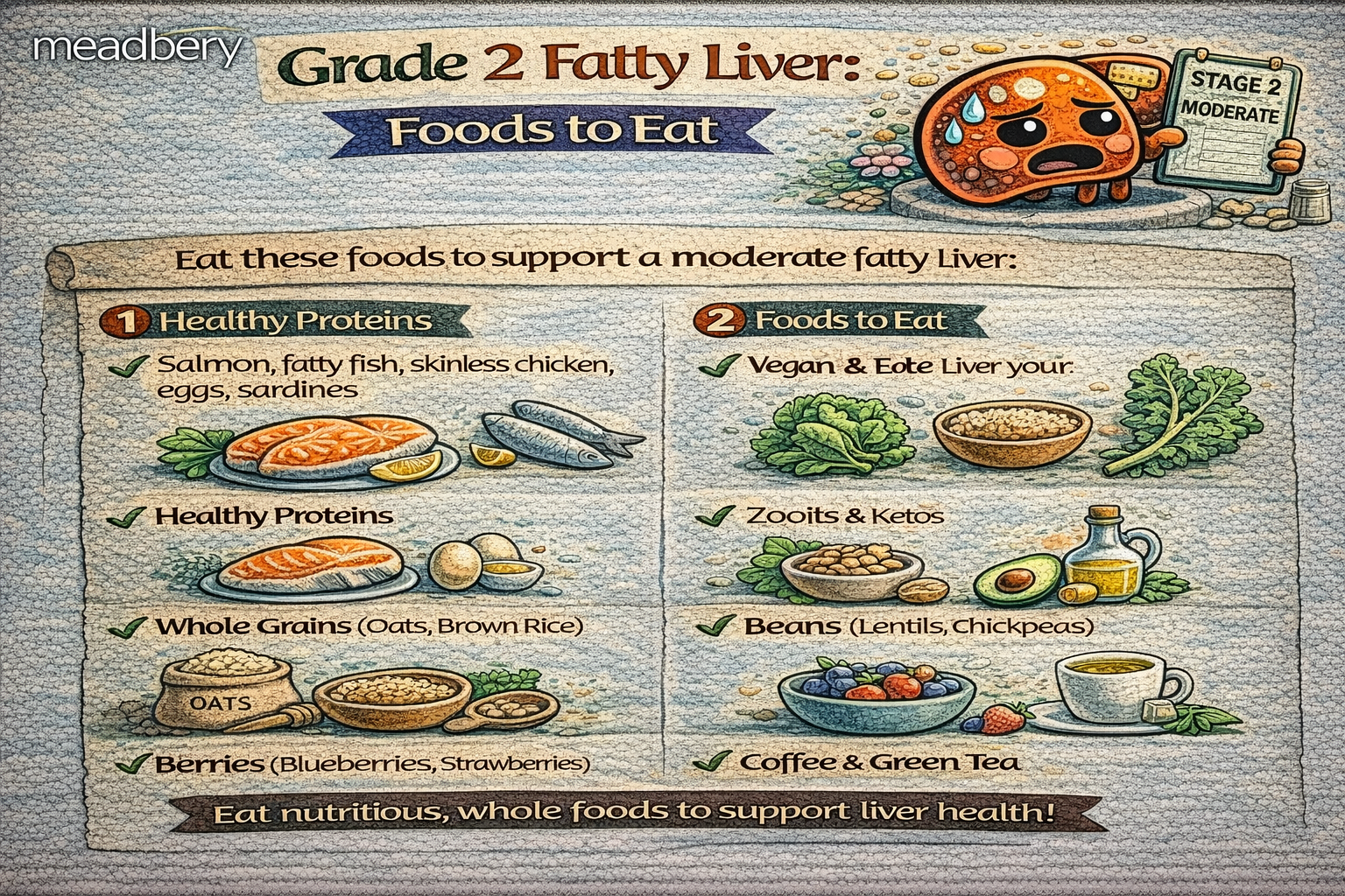 Grade 2 Fatty Liver: Foods to Eat (Practical List)