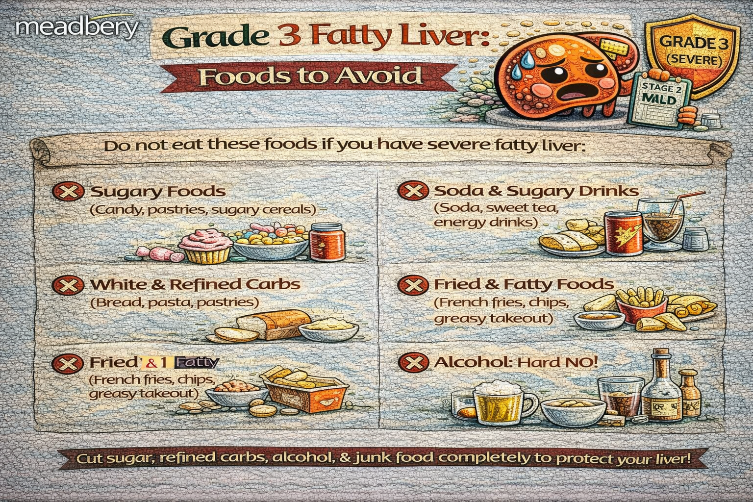 Grade 3 Fatty Liver: Foods to Avoid (Strict & Non-Negotiable)