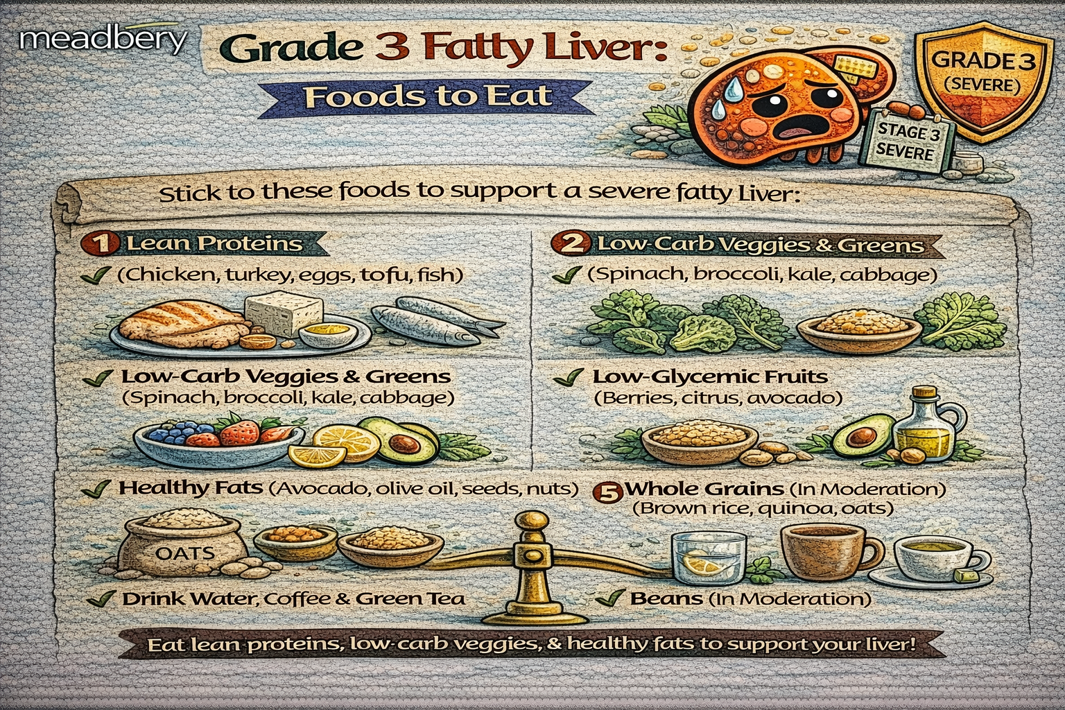 Grade 3 Fatty Liver: Foods to Eat (Strict & Practical List)